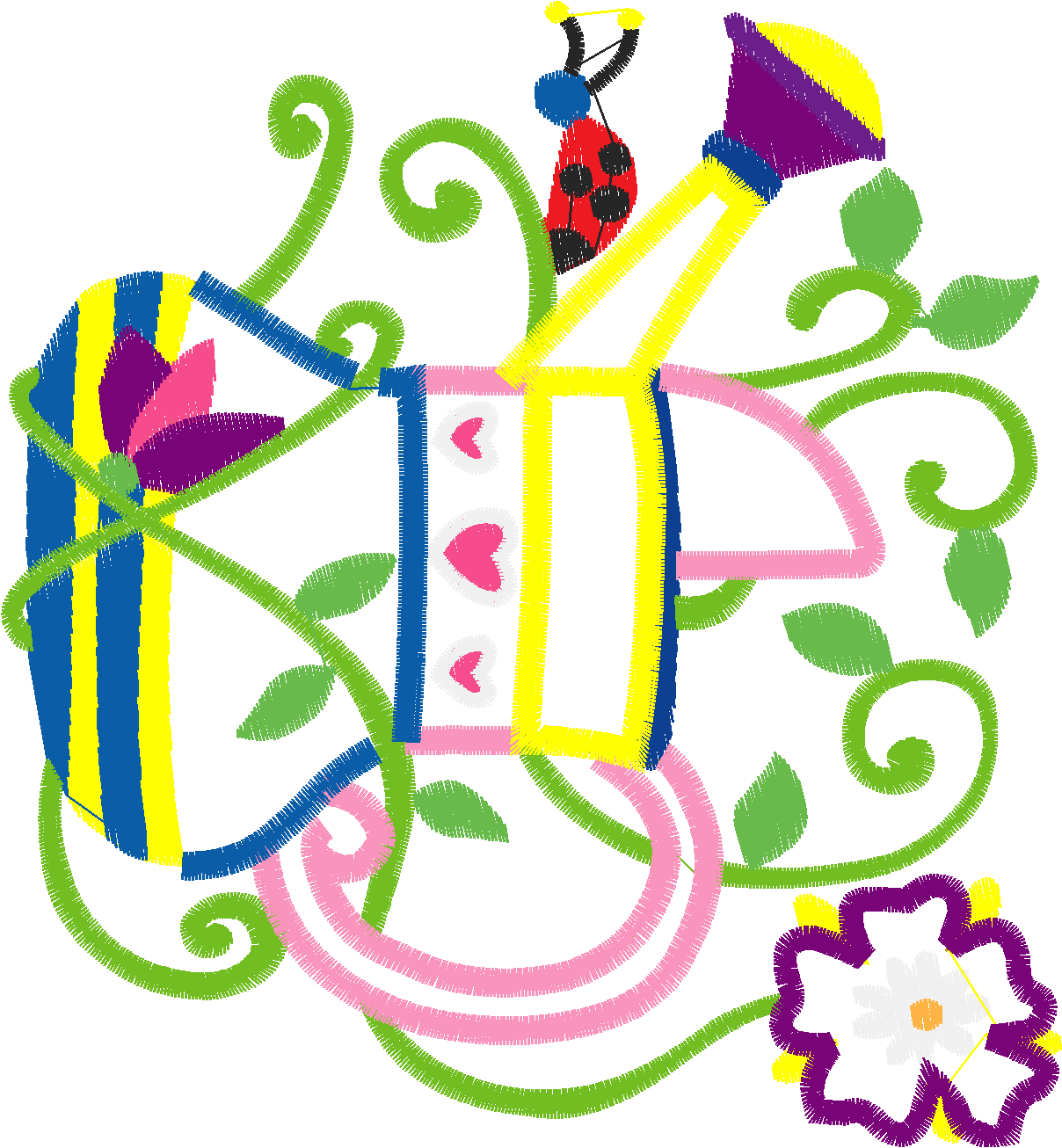 Applique   Watering Cans  (2)