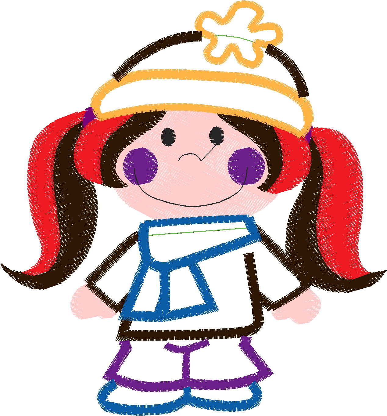 Applique   Winter Kids  (3)