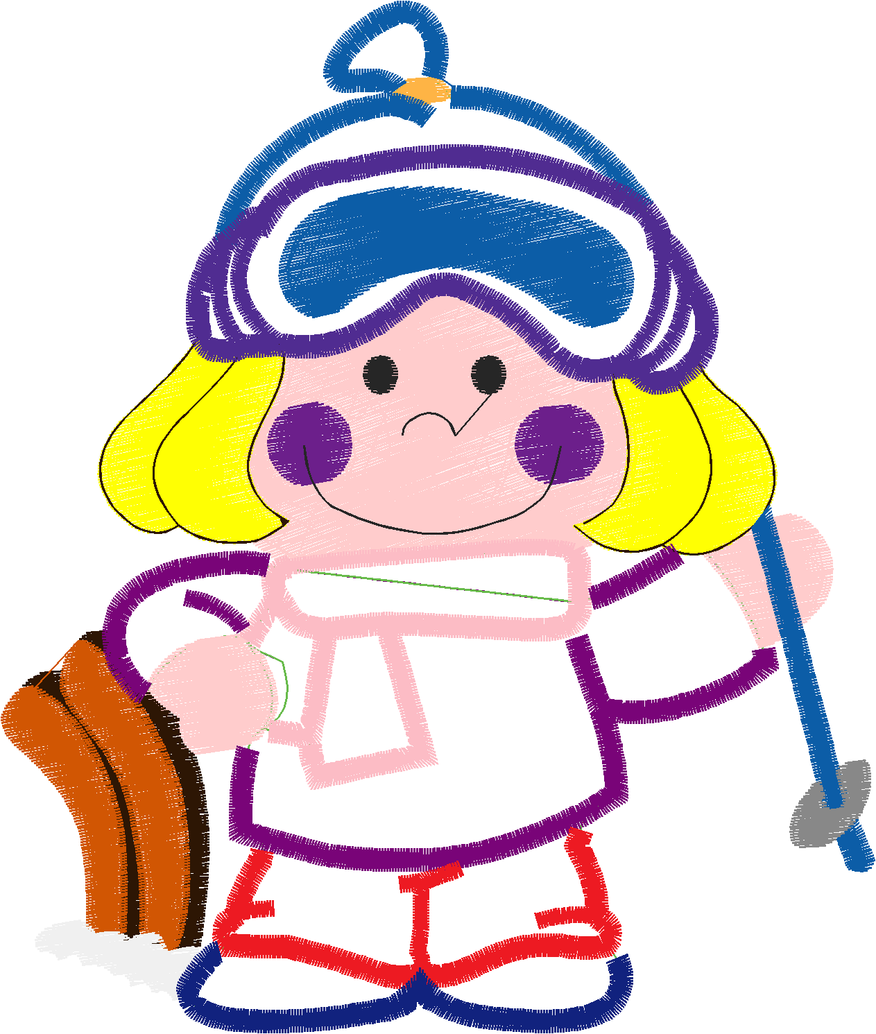 Applique   Winter Kids  (5)