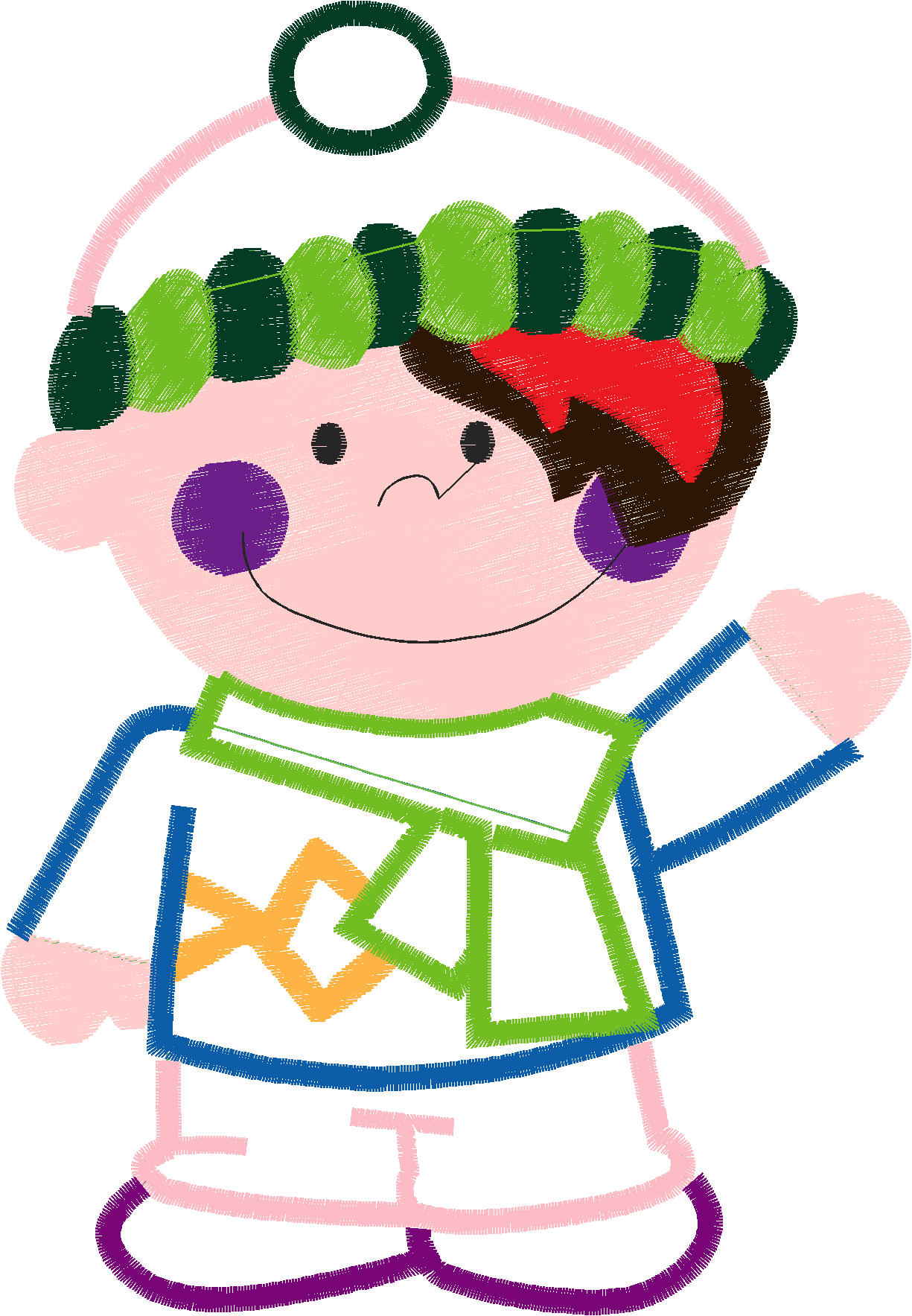 Applique   Winter Kids  (6)