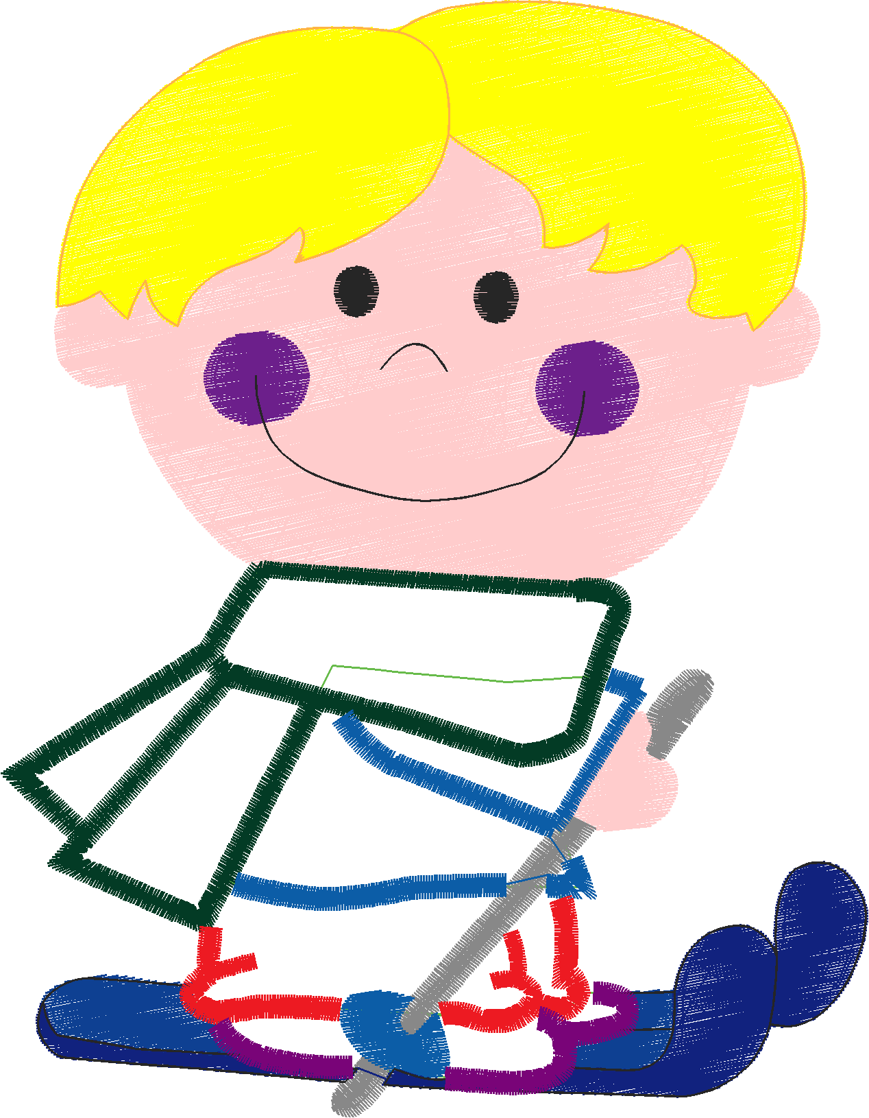 Applique   Winter Kids  (8)