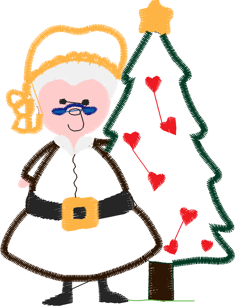Applique   Mrs Santa  (15)