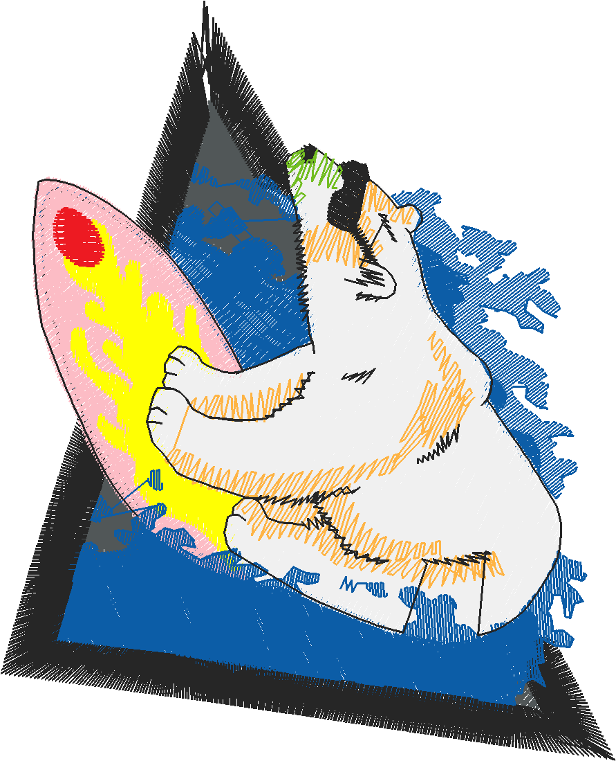 Surfing Polar Bear
