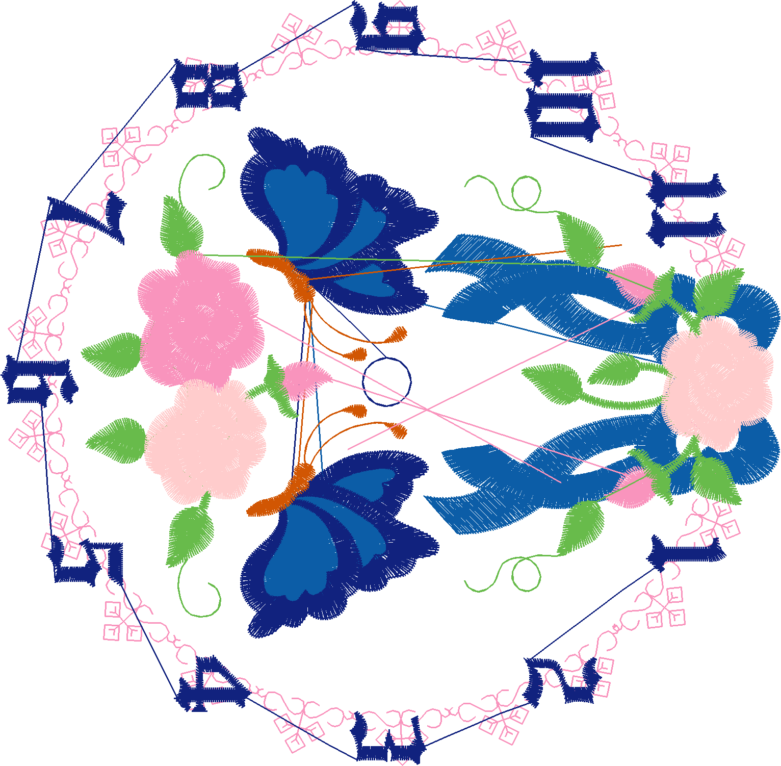 Butrfly Round Clock