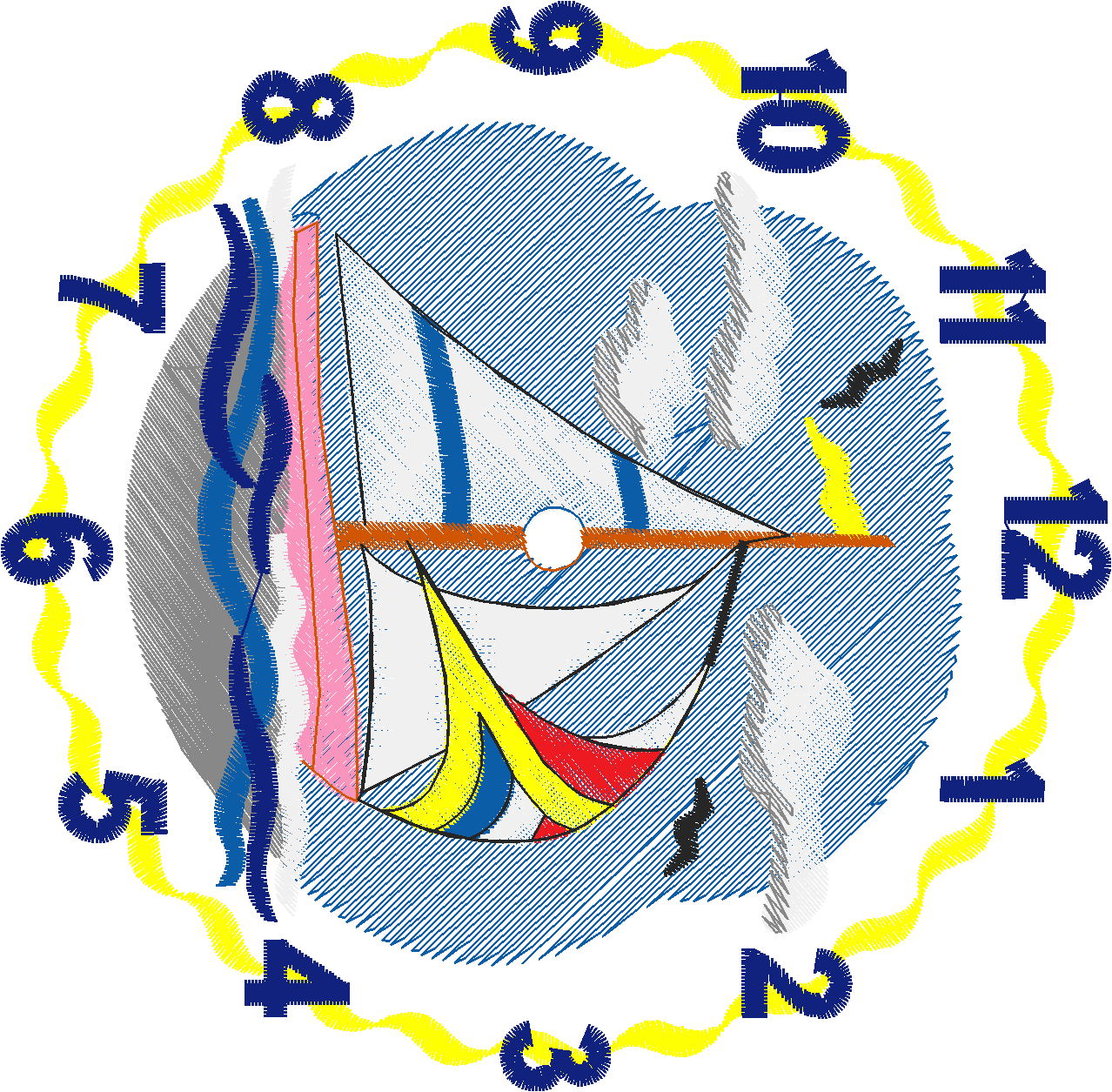 Sailboat Round 130x180