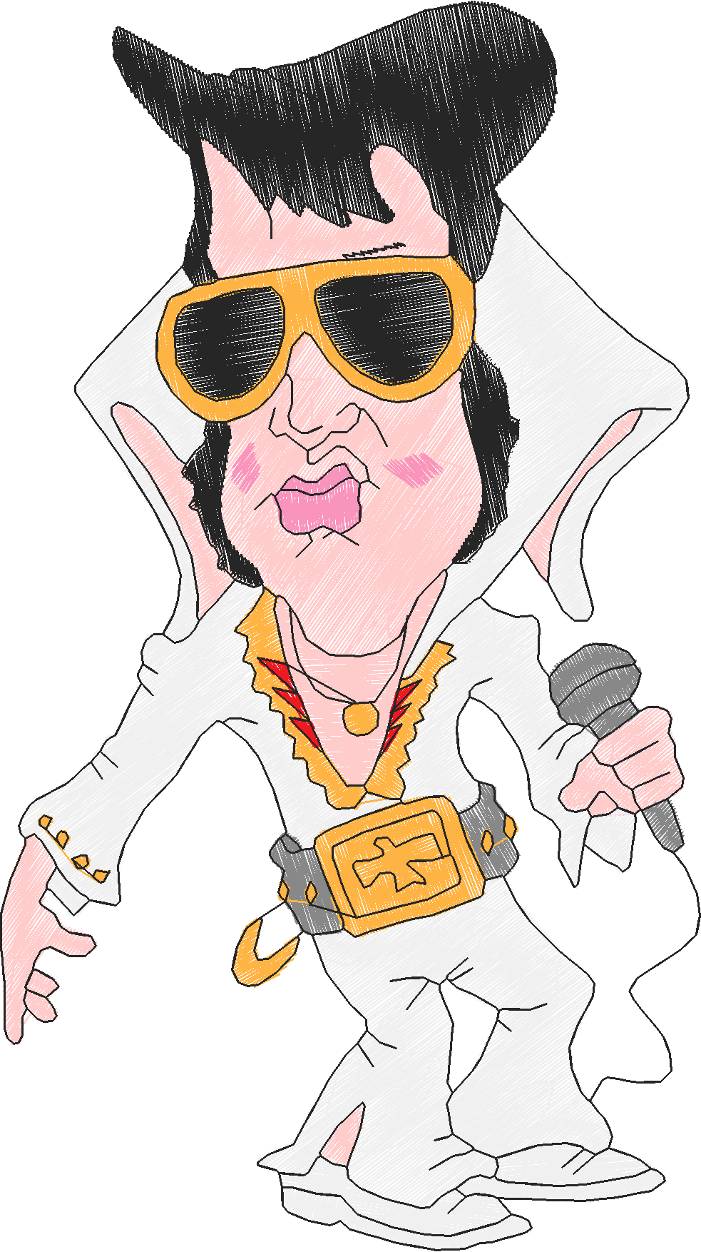 Golden Elvis 03 5x7