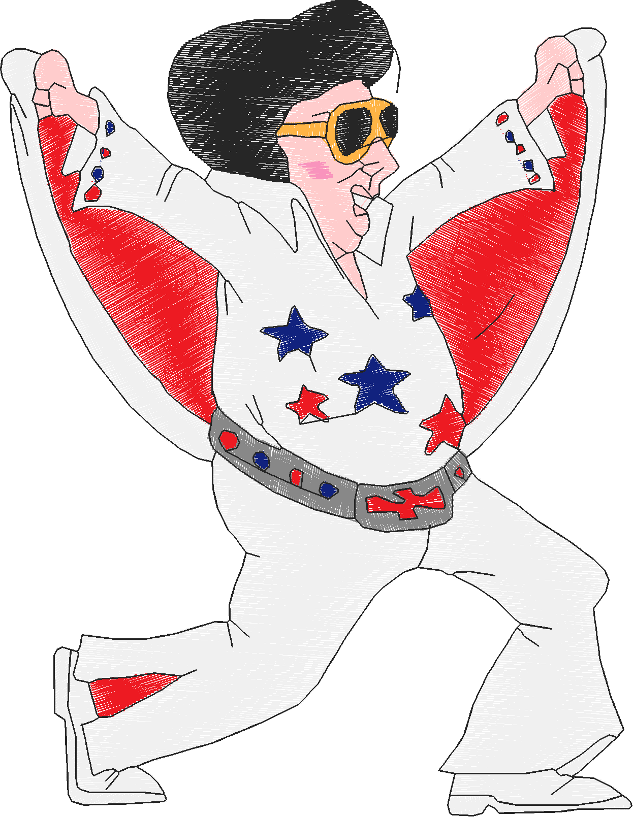 Golden Elvis 05 5x7