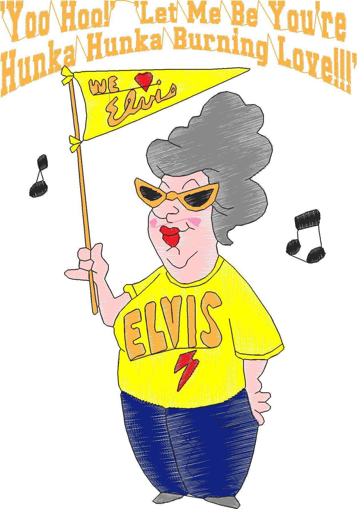 Golden Elvis 07 5x7 Script