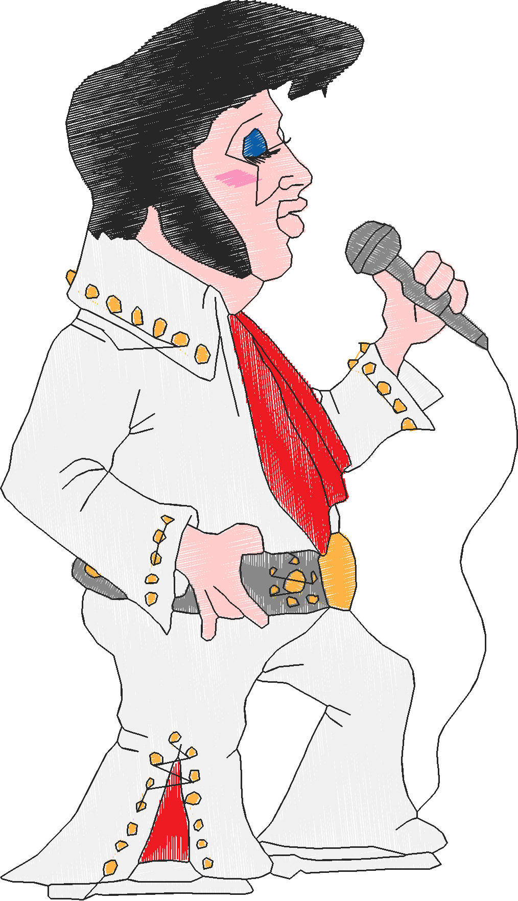 Golden Elvis 09 5x7