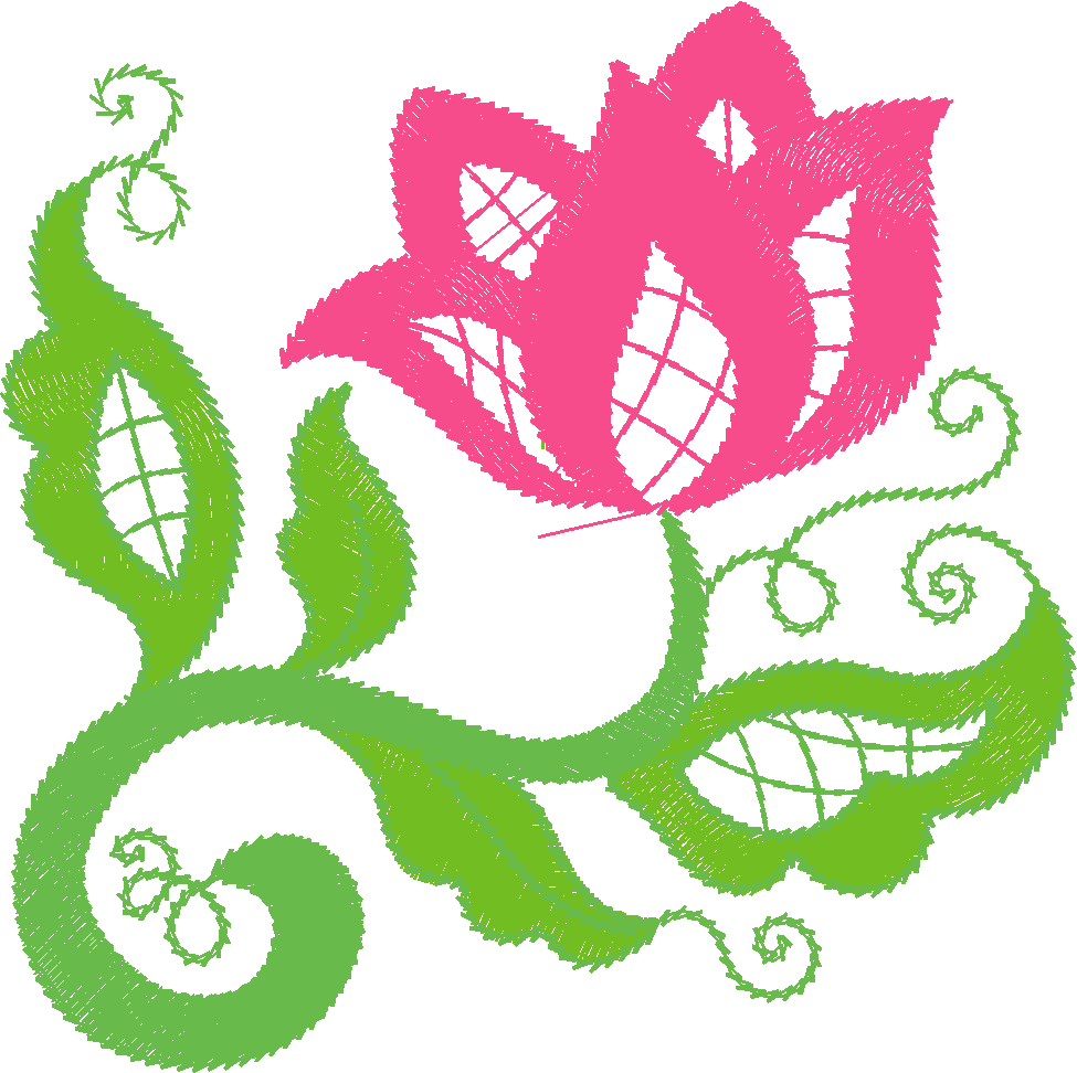 Jacobean 10   Lace Flowers  (5)
