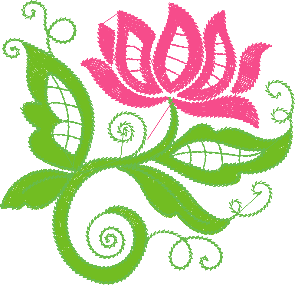 Jacobean 10   Lace Flowers  (6)