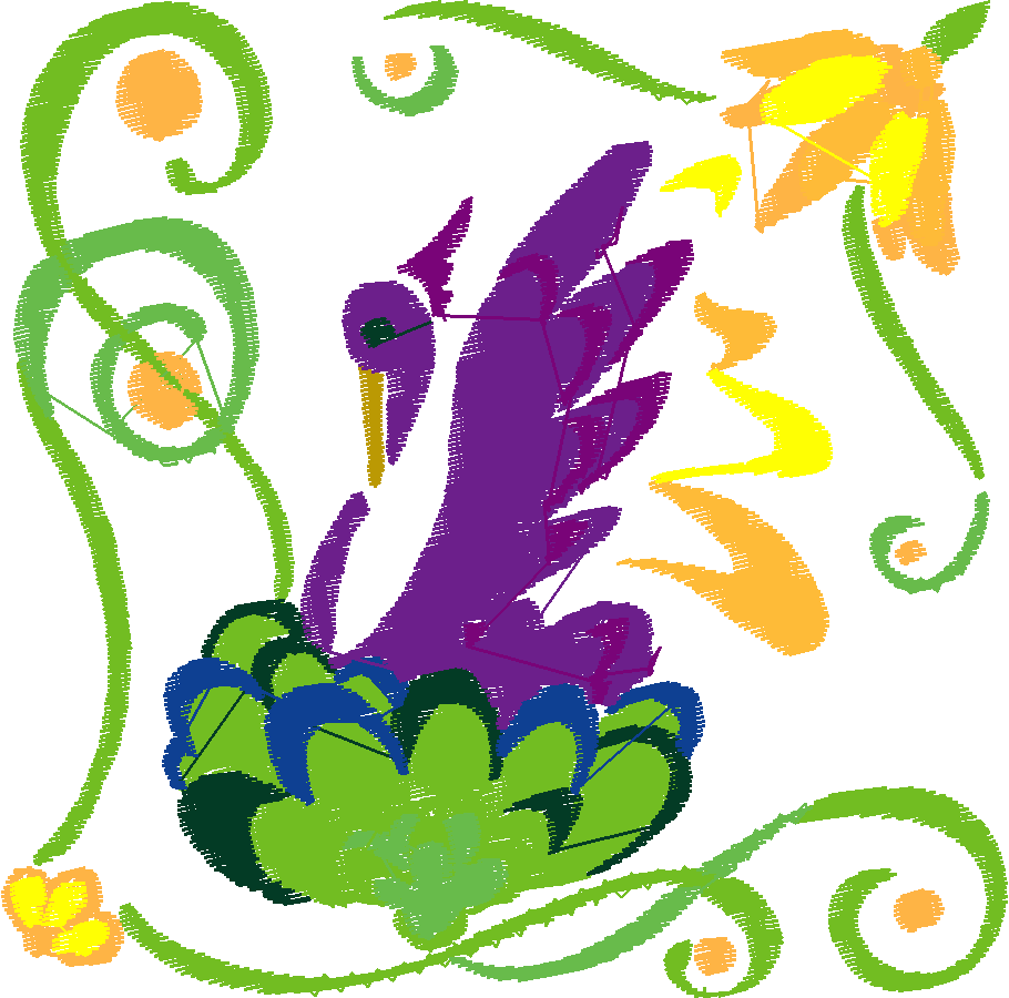 Jacobean 12   Tropical Birds  (14)