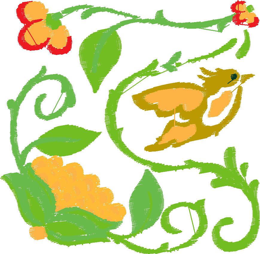 Jacobean 12   Tropical Birds  (16)