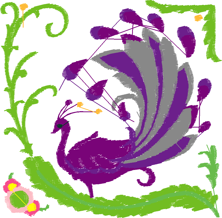 Jacobean 12   Tropical Birds  (18)
