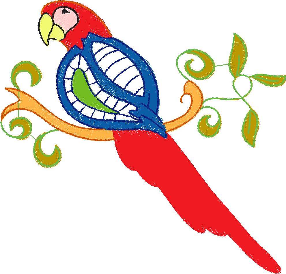Jacobean 12   Tropical Birds  (22)