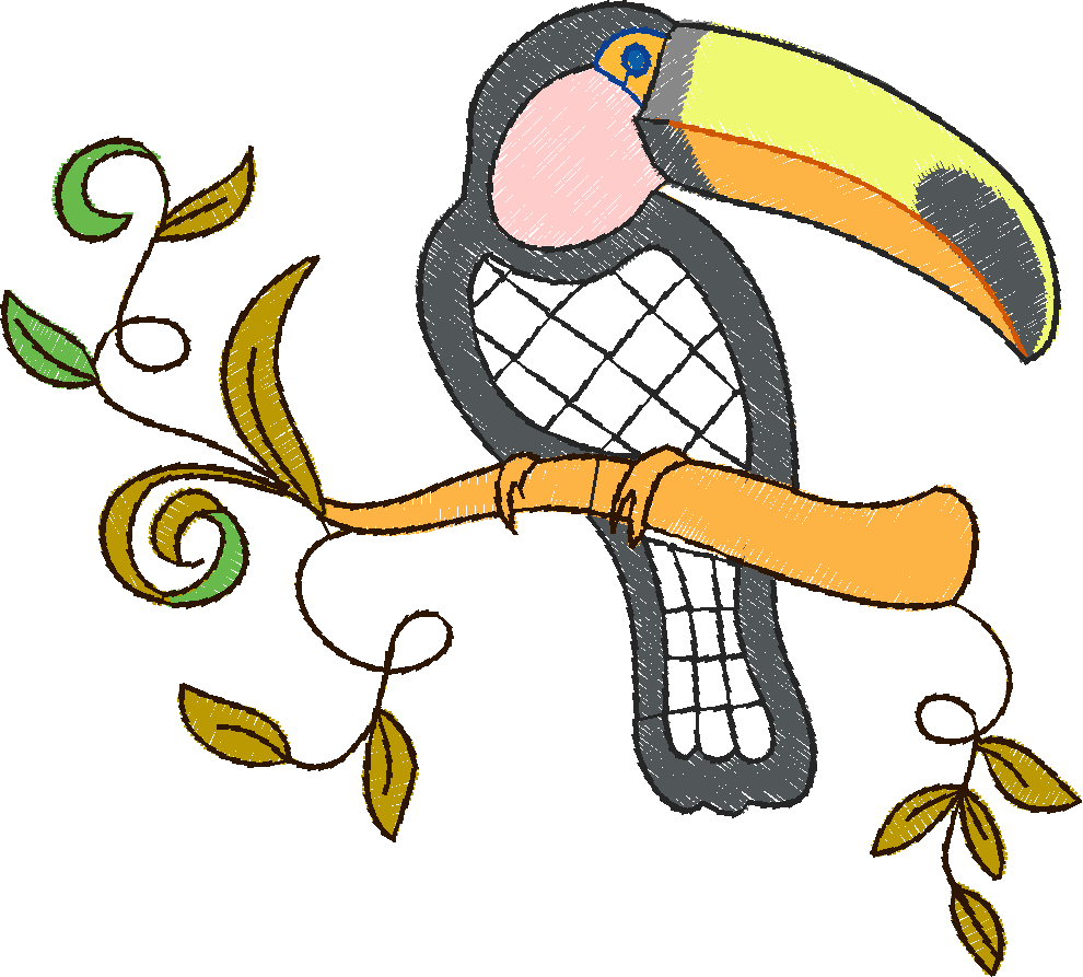 Jacobean 12   Tropical Birds  (23)