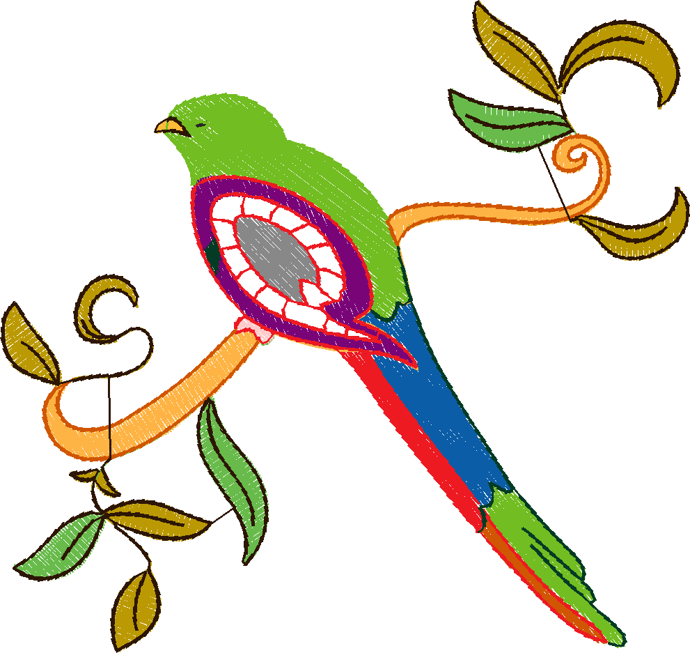 Jacobean 12   Tropical Birds  (28)