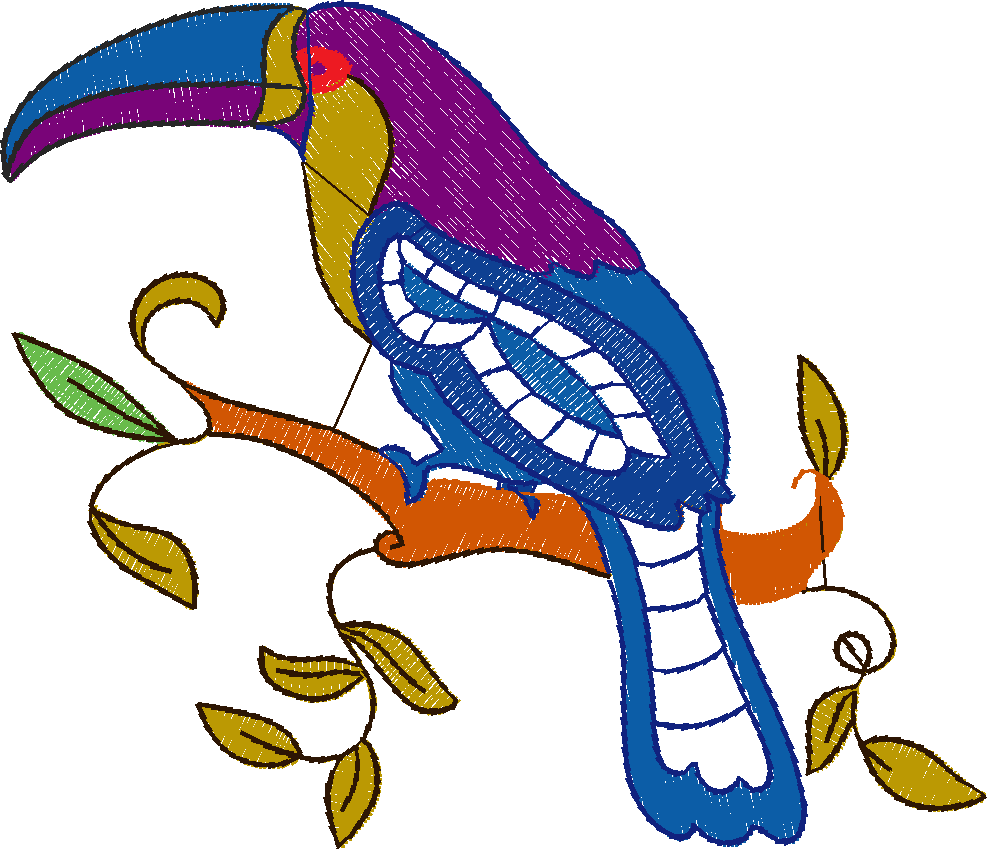 Jacobean 12   Tropical Birds  (30)