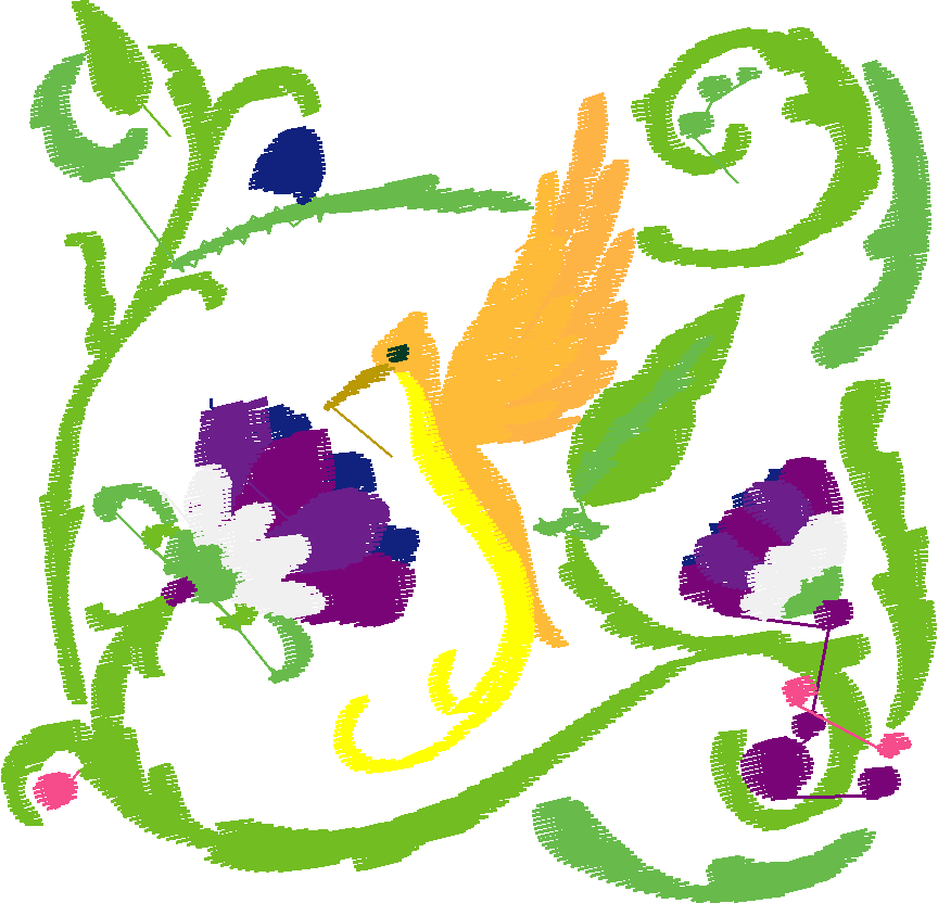 Jacobean 12   Tropical Birds  (8)