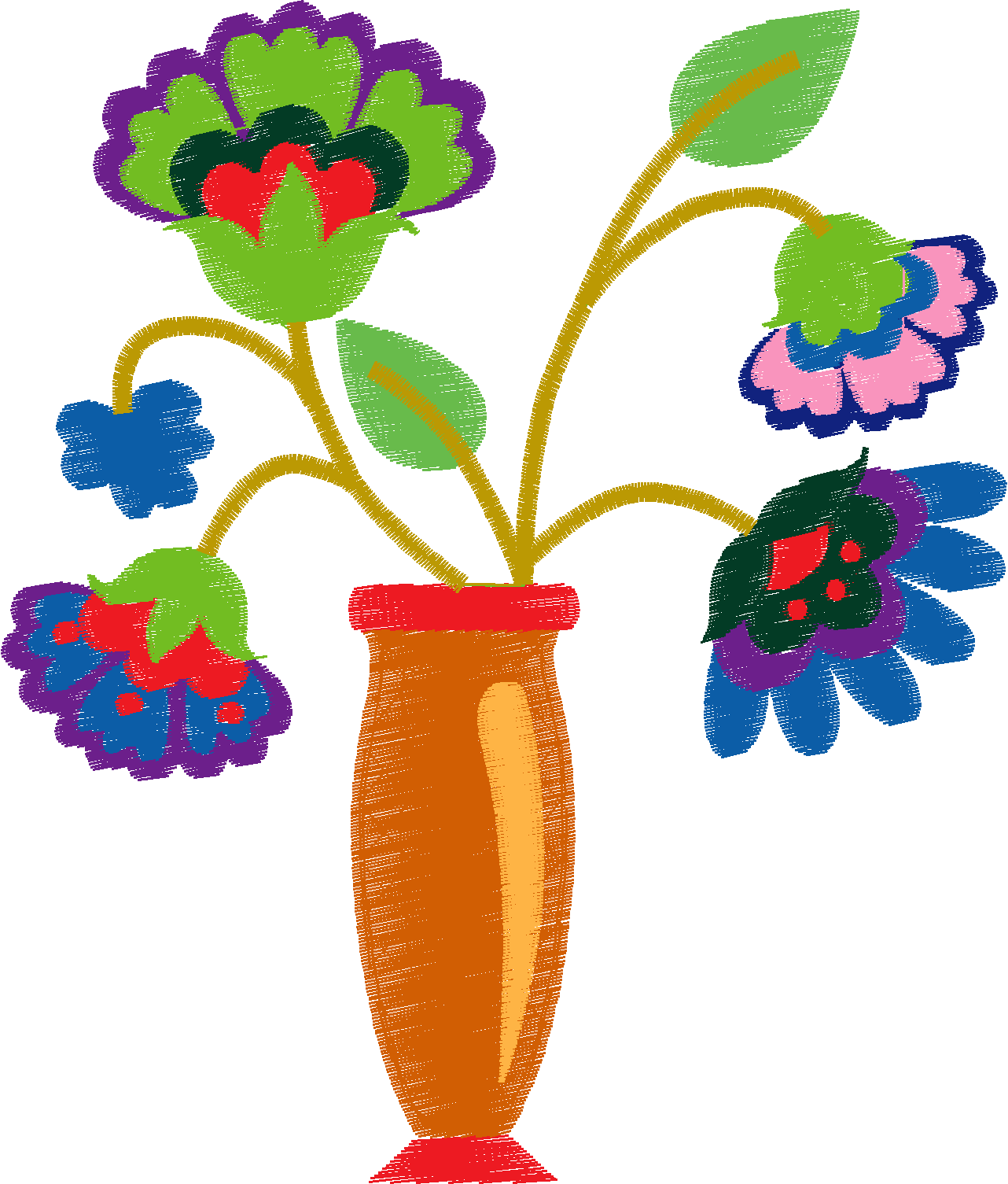 Jacobean 13   Vases  (6)