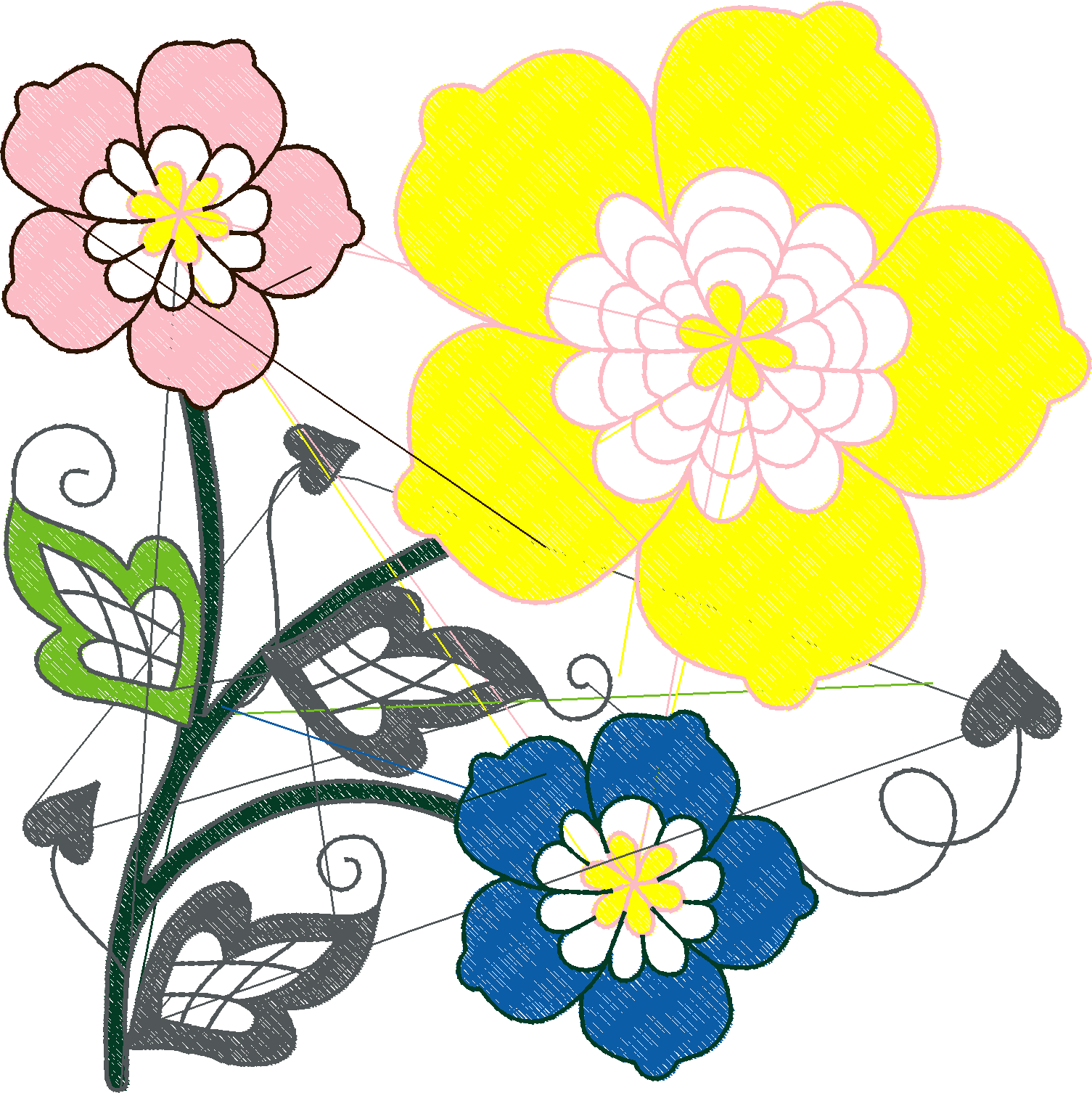 Jacobean 14   Violets  (10)