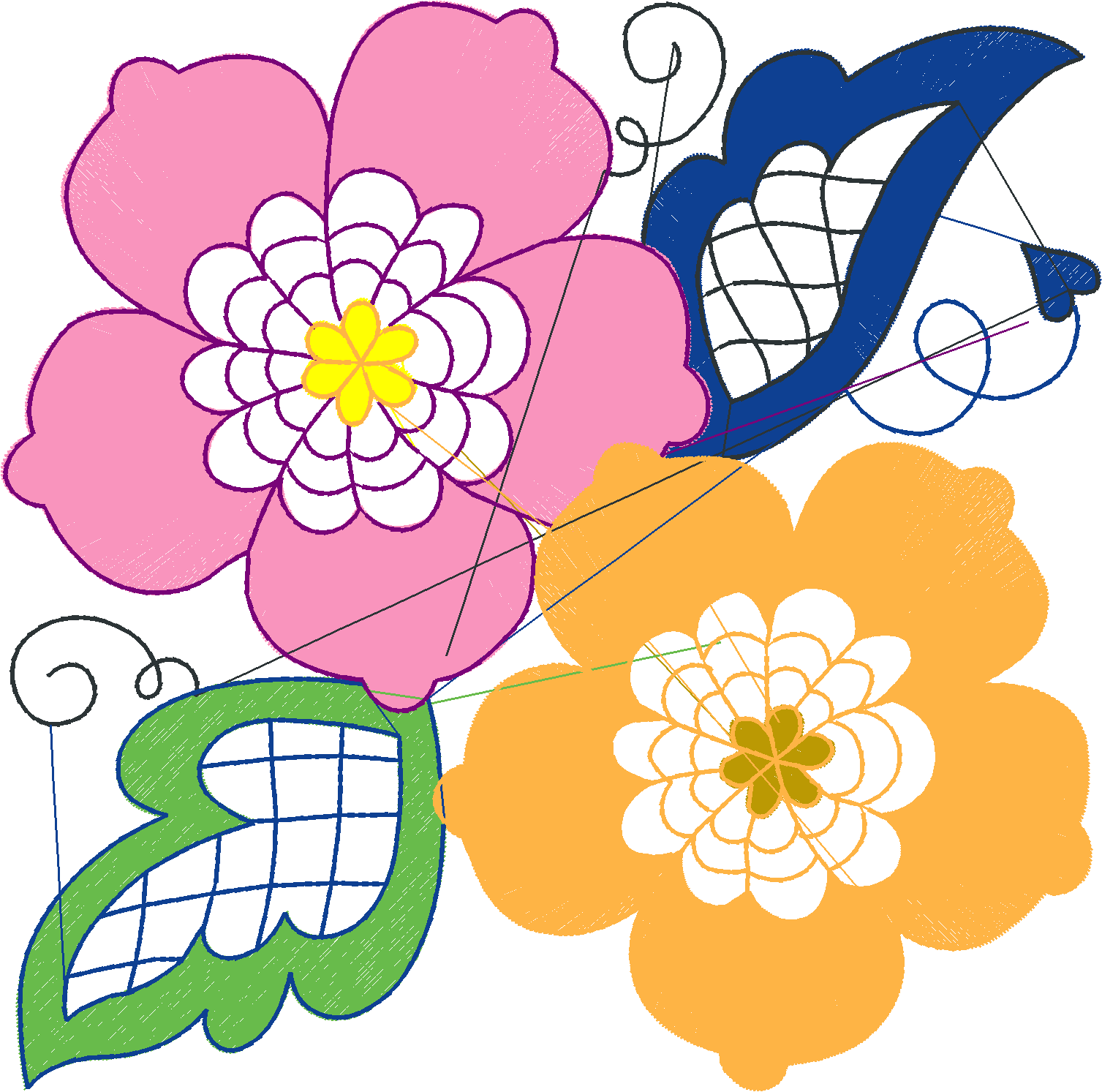 Jacobean 14   Violets  (14)