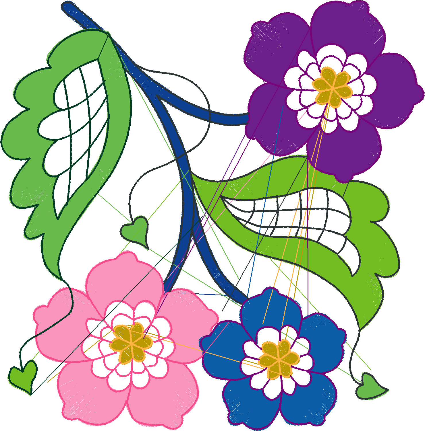 Jacobean 14   Violets  (16)