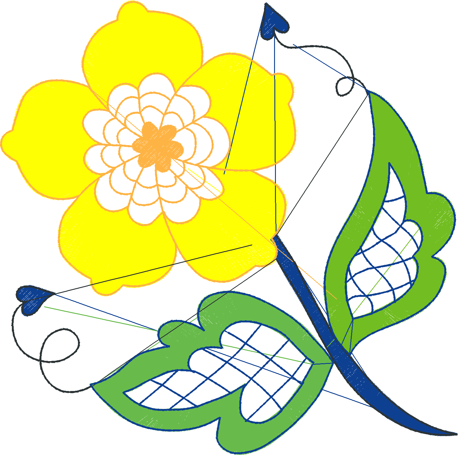 Jacobean 14   Violets  (20)