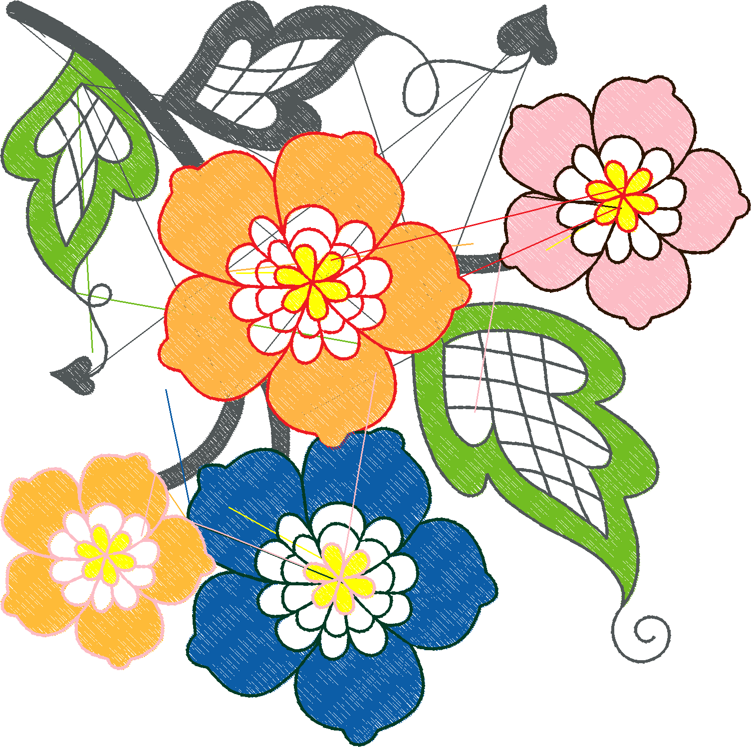 Jacobean 14   Violets  (6)