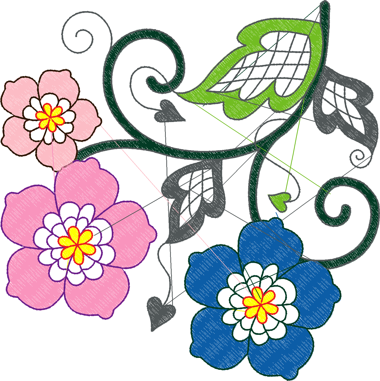 Jacobean 14   Violets  (8)