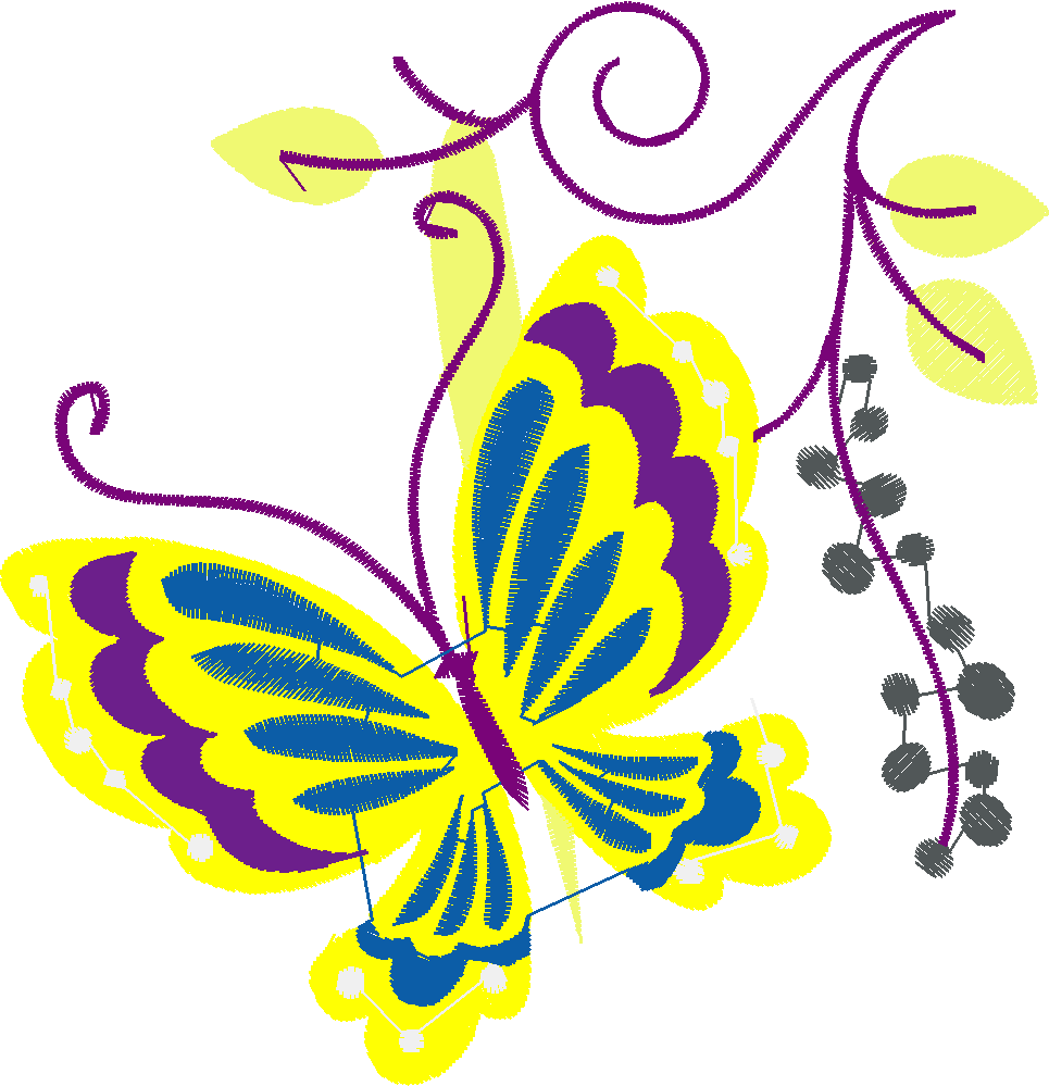 Jacobean 3   Butterflies  (11)