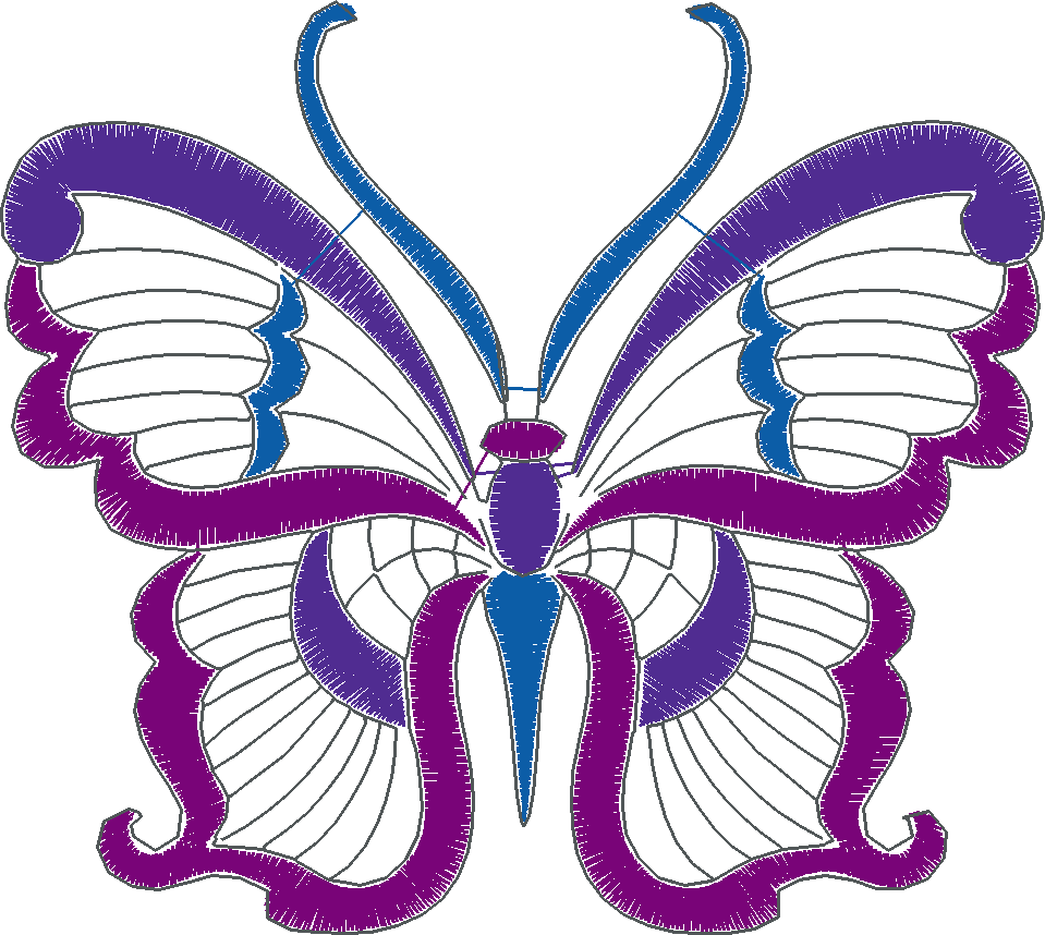 Jacobean 3   Butterflies  (12)