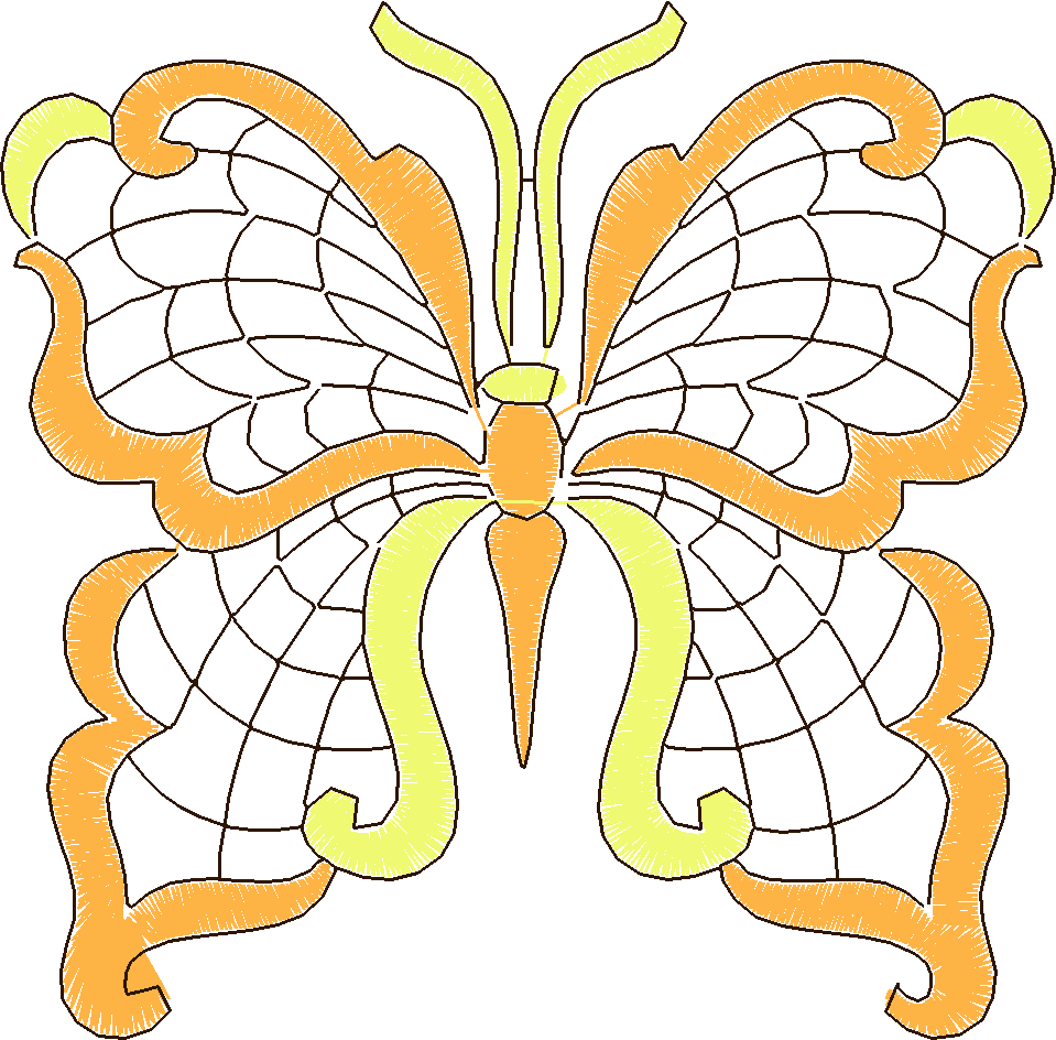 Jacobean 3   Butterflies  (17)