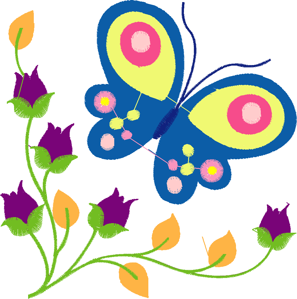 Jacobean 3   Butterflies  (3)