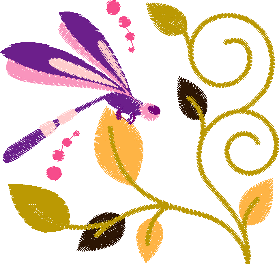 Jacobean 5   Dragonflies  (2)
