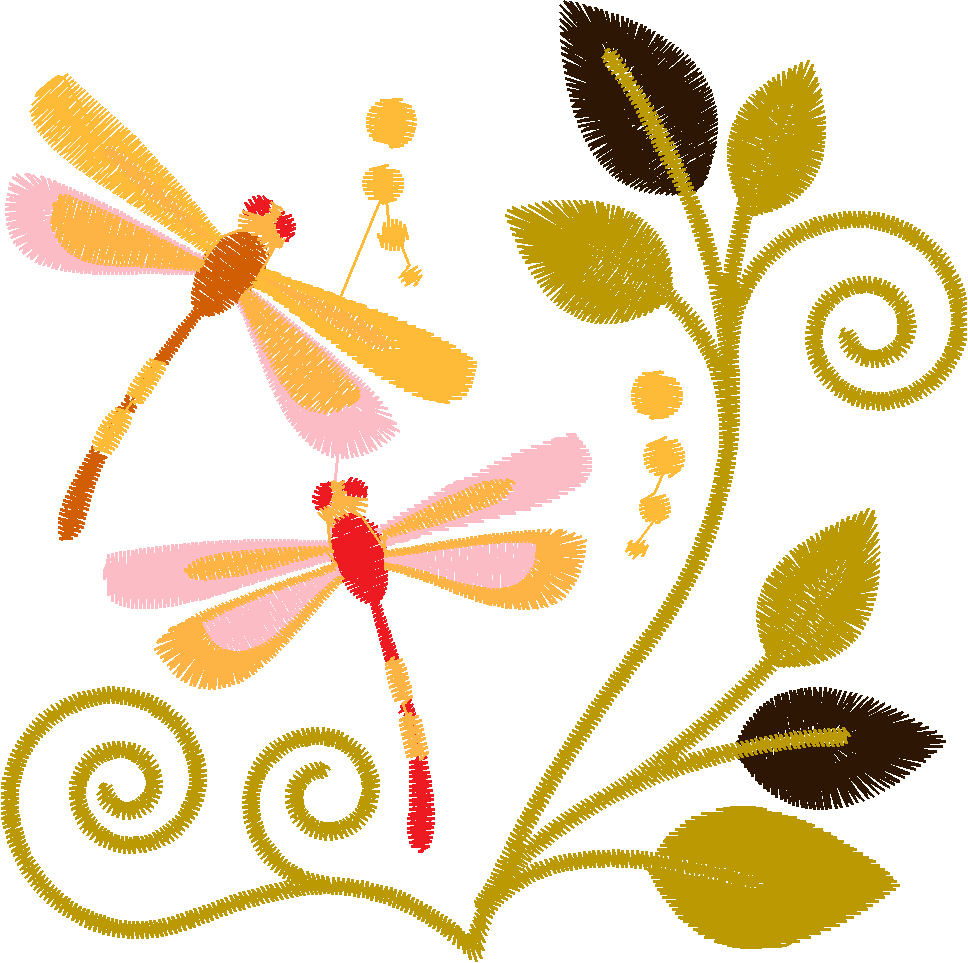 Jacobean 5   Dragonflies  (7)