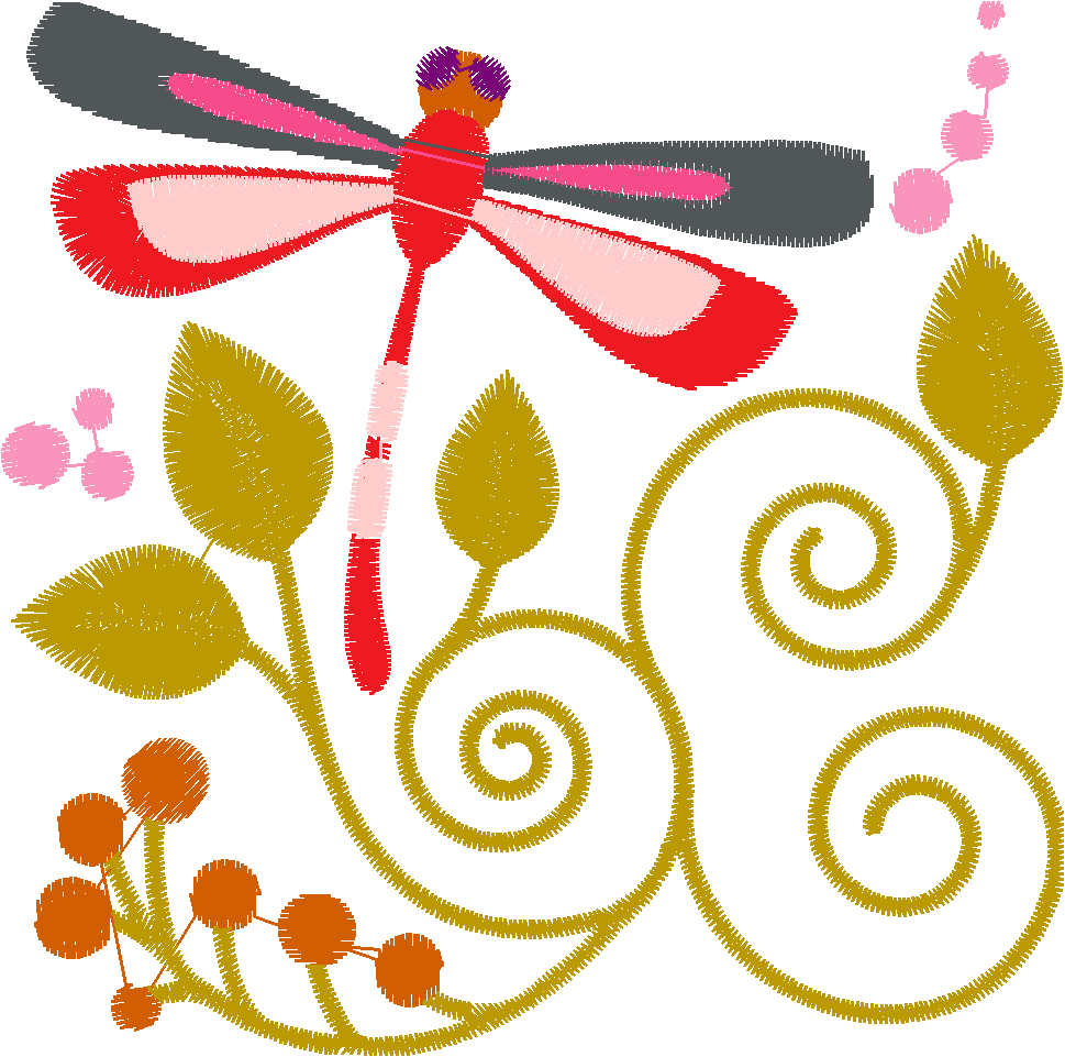 Jacobean 5   Dragonflies  (9)