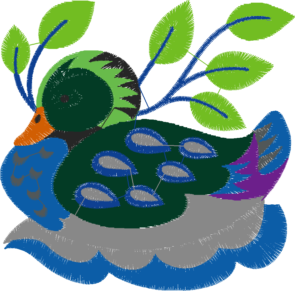 Jacobean 6   Ducks  (8)