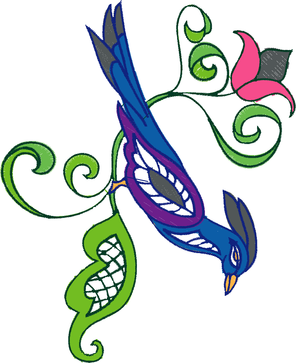 Jacobean 7   Fantasy Birds  (3)