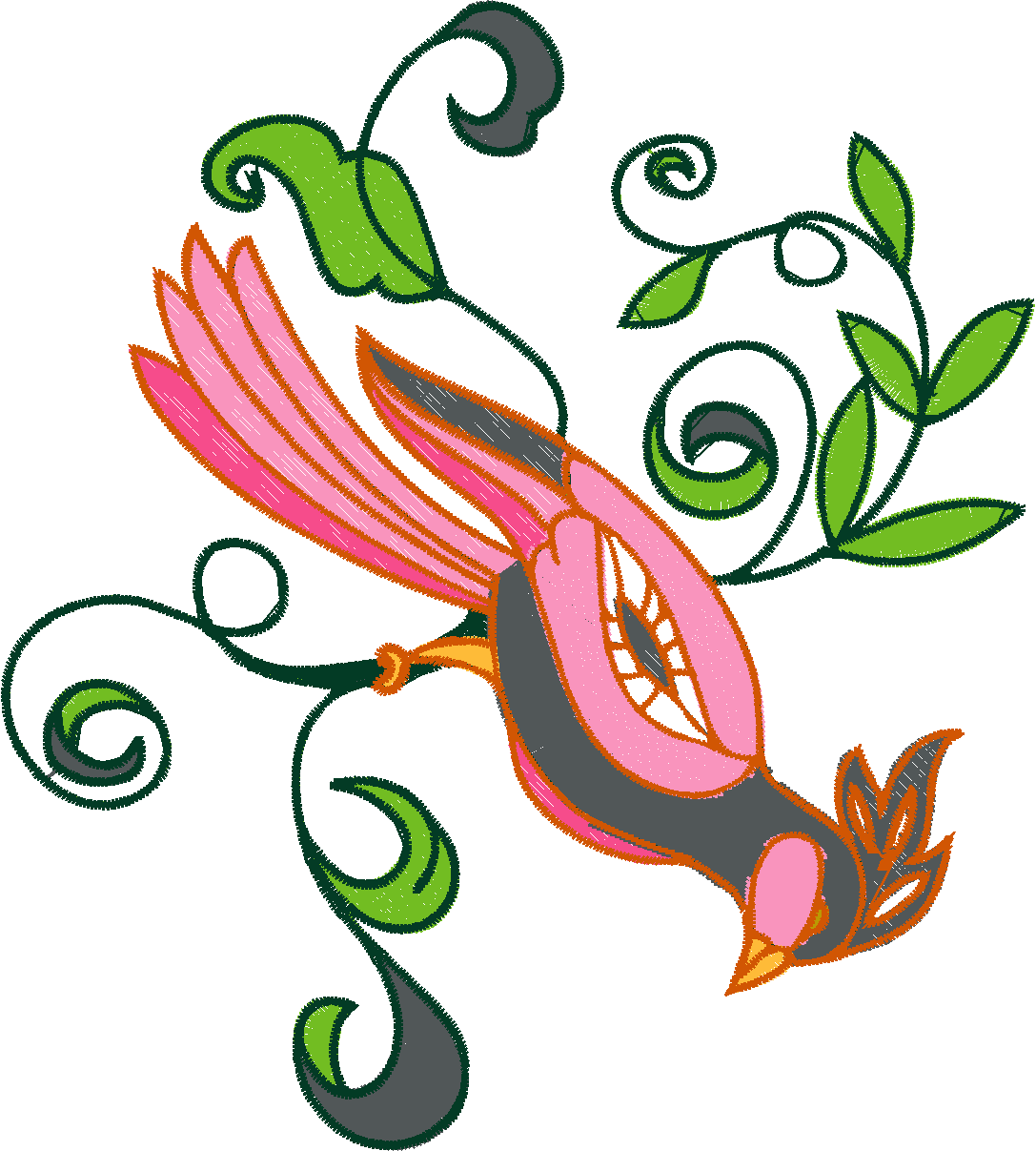 Jacobean 7   Fantasy Birds  (4)