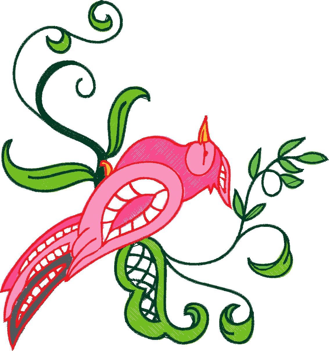 Jacobean 7   Fantasy Birds  (7)