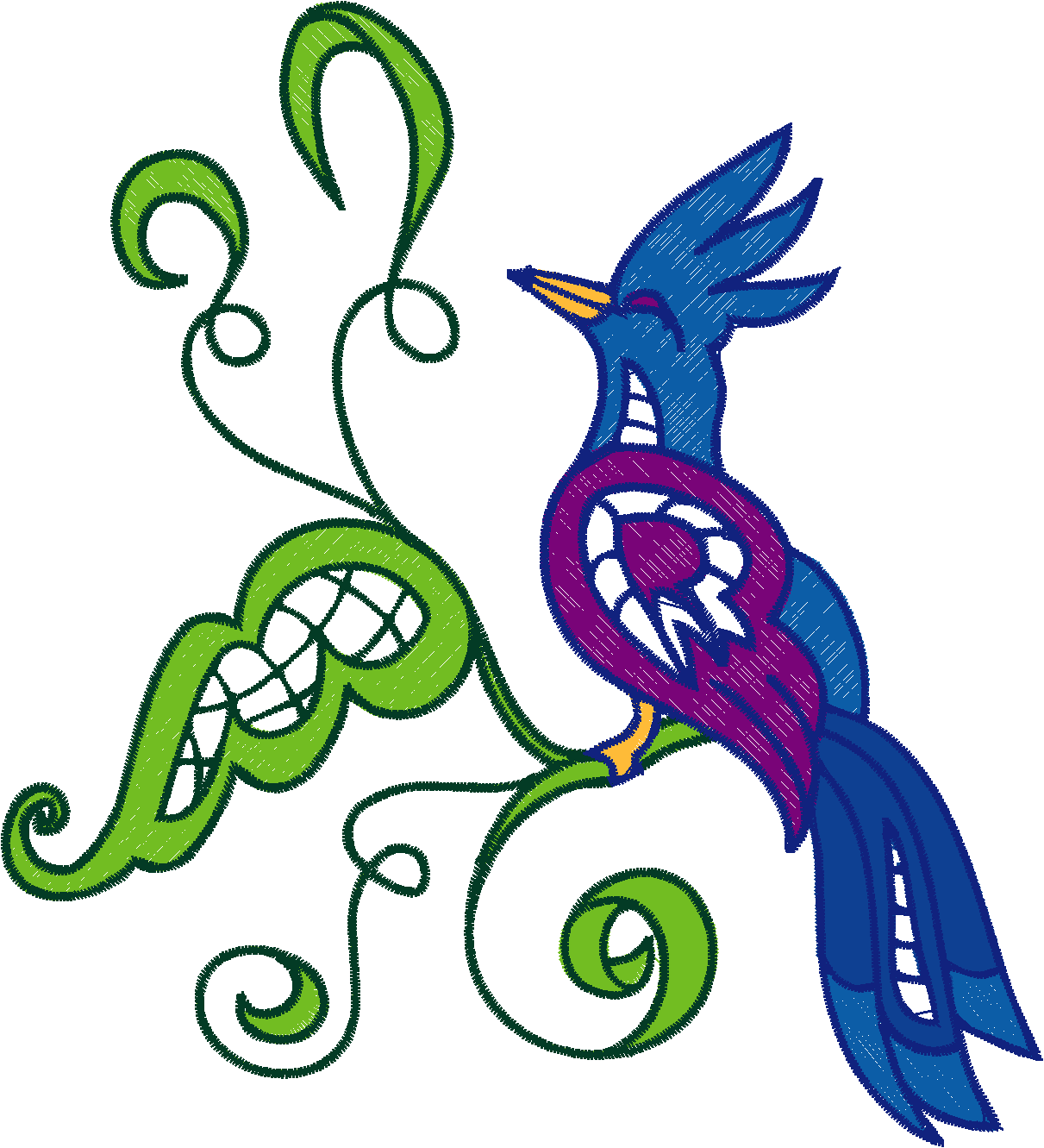Jacobean 7   Fantasy Birds  (8)