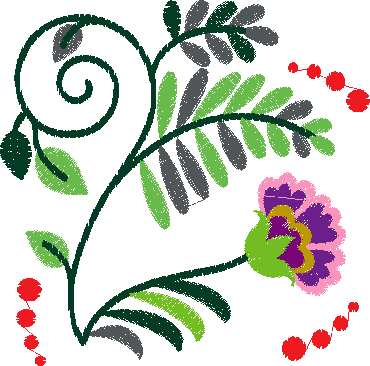 Jacobean 8   Ferns  (16)