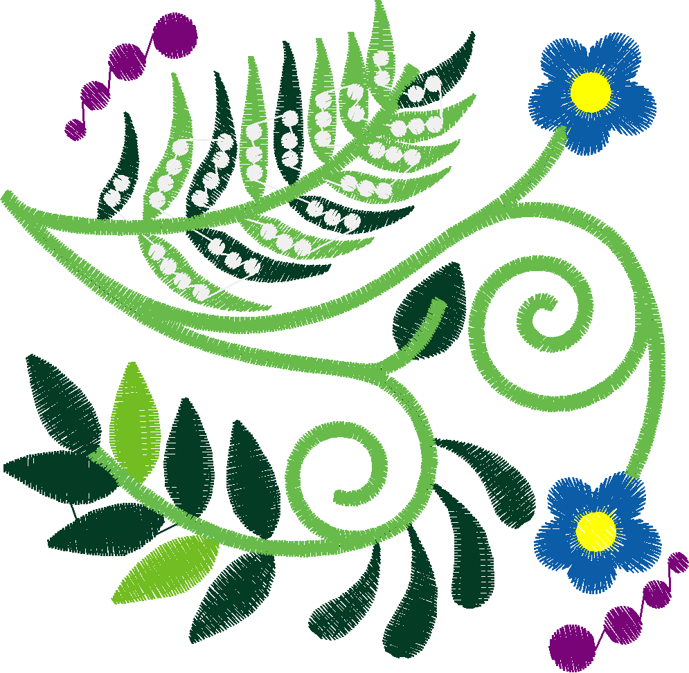 Jacobean 8   Ferns  (17)