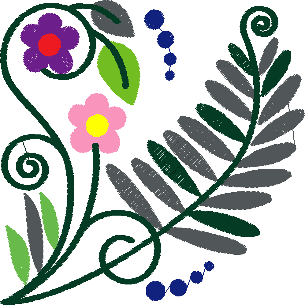 Jacobean 8   Ferns  (3)