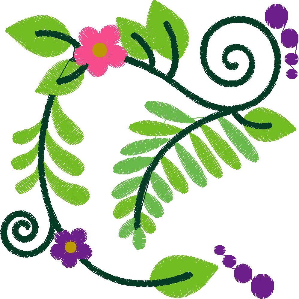 Jacobean 8   Ferns  (5)