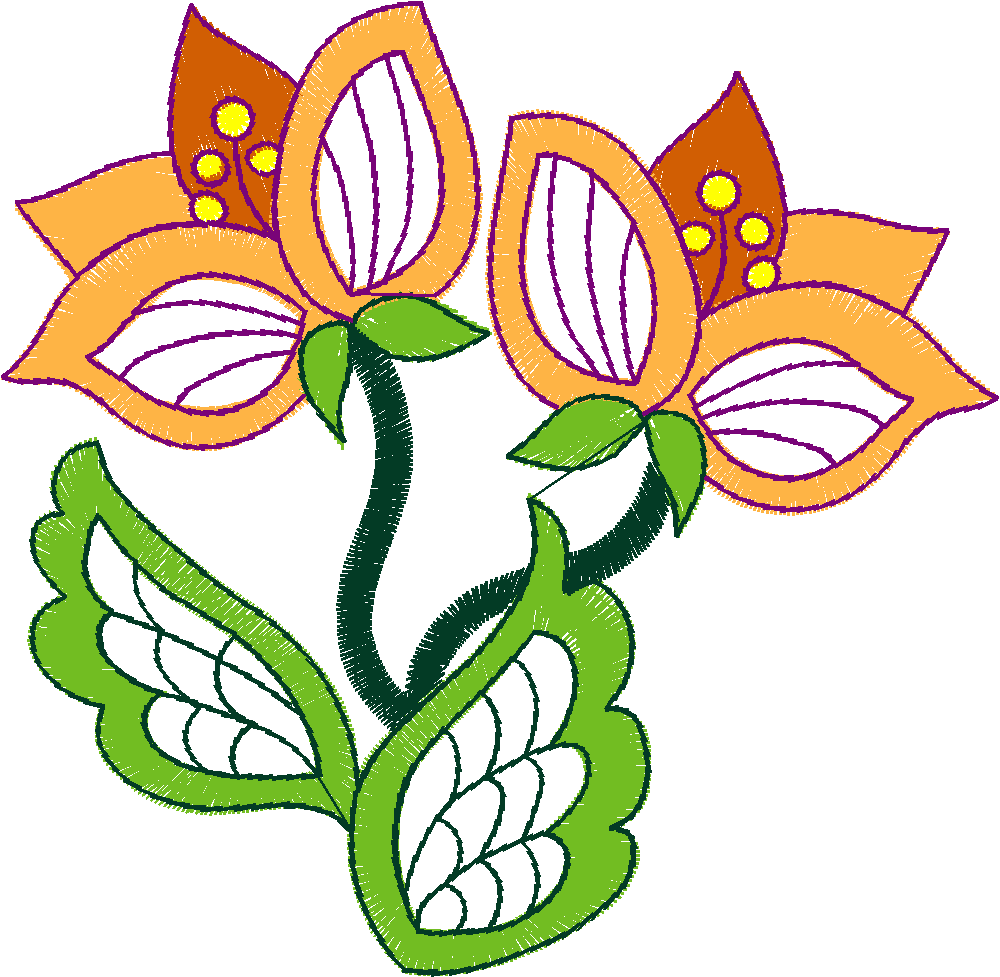Jacobean 9   Flowers  (10)