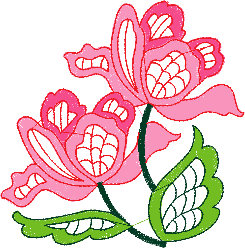 Jacobean 9   Flowers  (3)