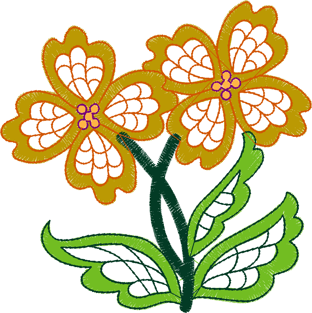 Jacobean 9   Flowers  (5)