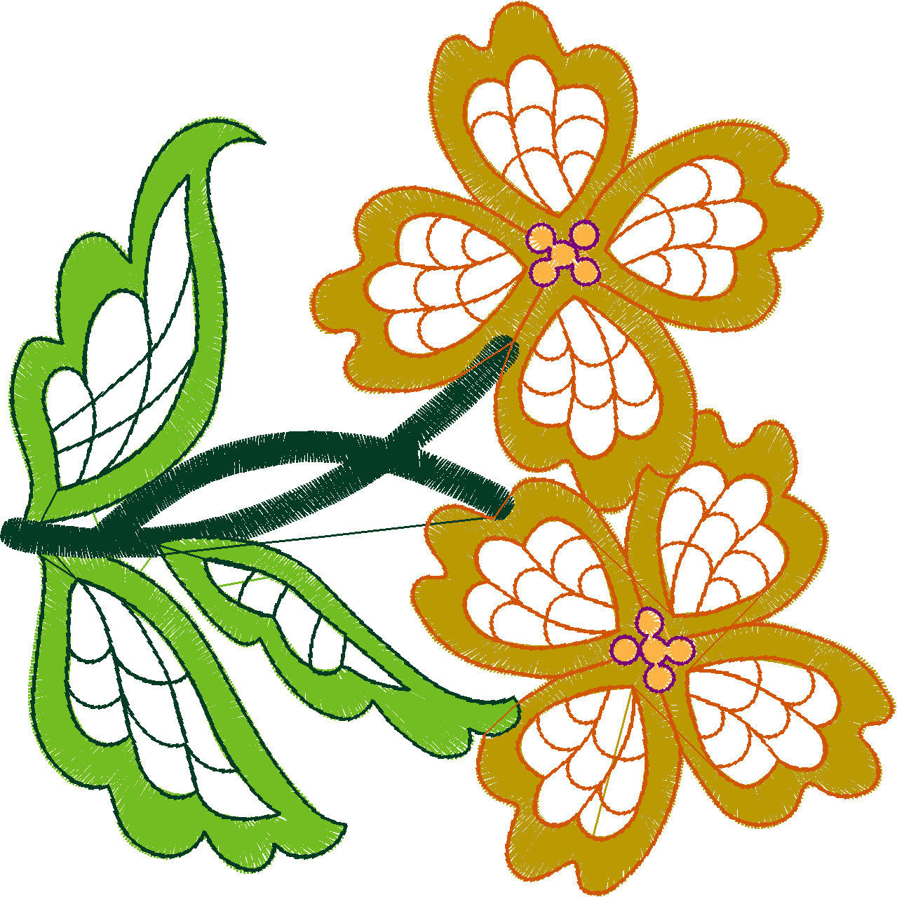Large Jacobean Flowers 1 (5)